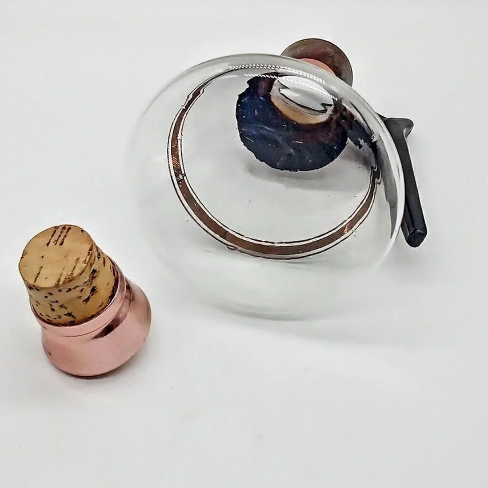 Vintage MCM Copper Glass Coffee Carafe